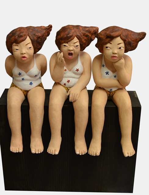 We are very pleased to be exhibiting in the UK for the first time the work of Korean-born sculptor Youn, who is known by her growing band of admirers as Little Miss Sunshine.